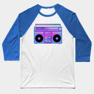 Musical Cotton Candy Blue Pink Boombox Baseball T-Shirt